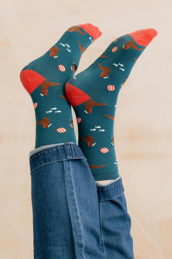 Lily & Me Wallace The Walrus Bamboo Socks And Decoration Giftbox