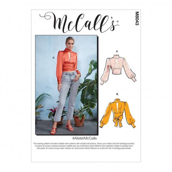McCalls 8043 Paper Sewing Pattern – Women's Top, Easy