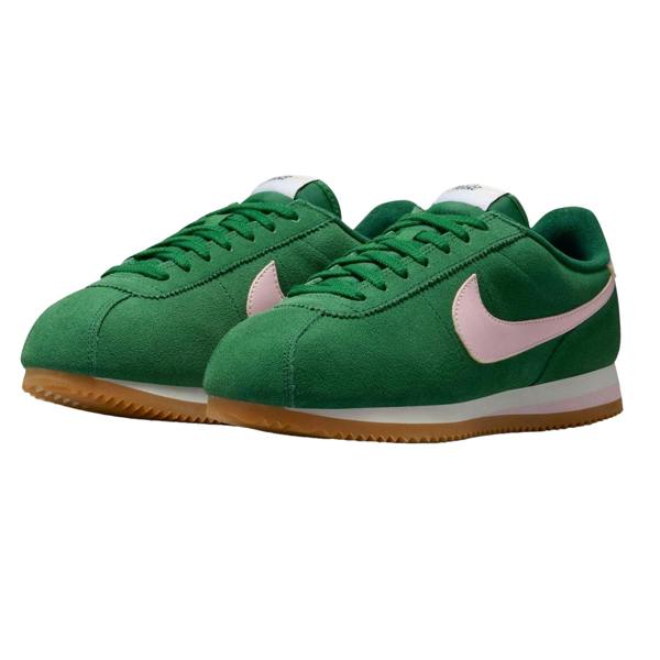 Nike Womens/Ladies Cortez Suede Trainers - Green/Pink - 