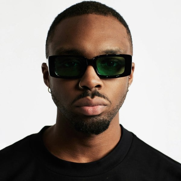 Vanguard Sunglasses - Black / Emerald Green - GVNMNT Clothing Co', European streetwear.