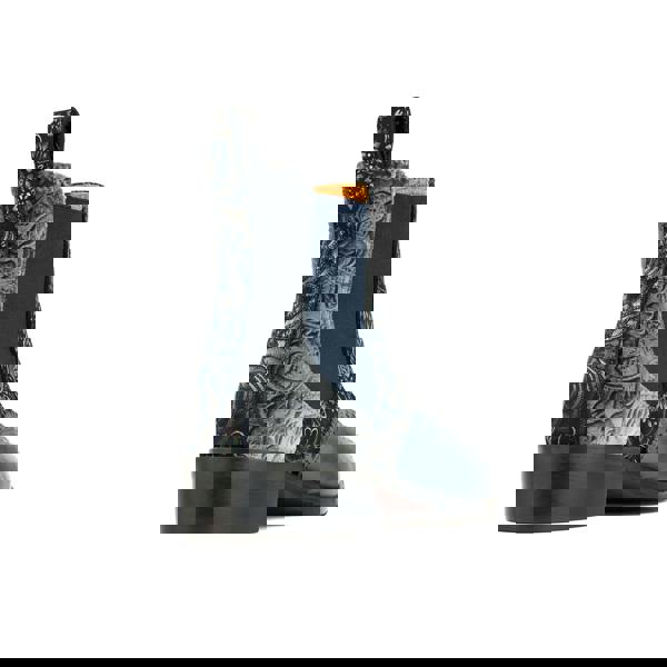 Embassy London Mamacita - Silver Blue - Women's almond toe chelsea boot with wingtip brogue detail