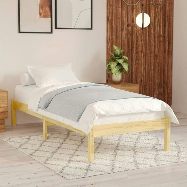 Berkfield Bed Frame Solid Wood Pine 100x200 cm
