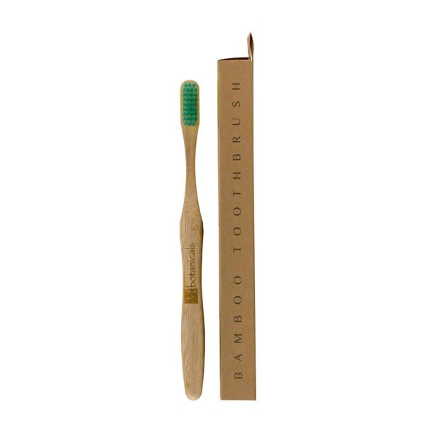 PO2DB349 Dr Botanicals Bamboo Toothbrush Green Twin Value Savings Pack