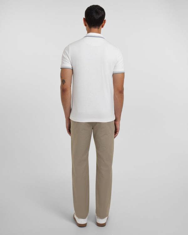 Steel & Jelly Widmore - Zip Polo With Contrast Tipping