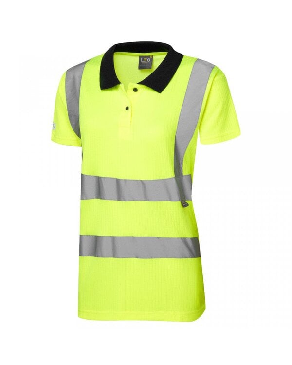 Leo Workwear Lana Ladies EcoViz Polo Shirt - Yellow