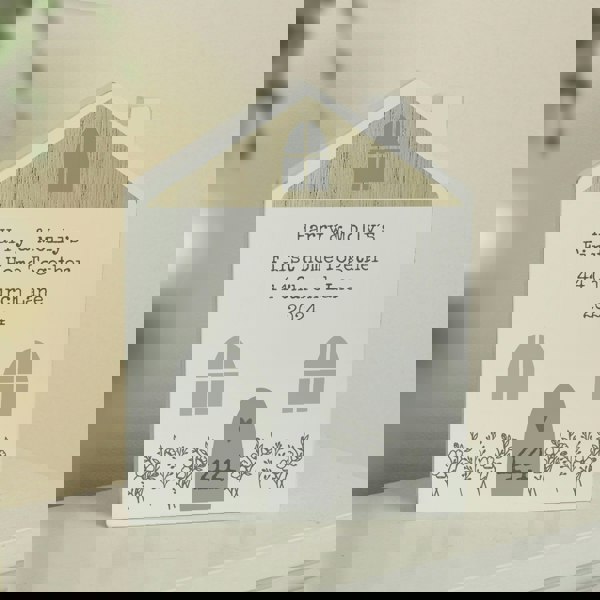 Personalised Memento Company Personalised Grey Wooden House Ornament