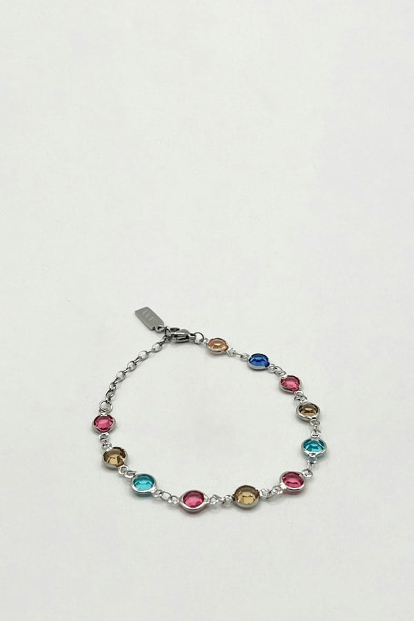 SVNX Round Crystal Bracelet in Multi - Gift Boxed