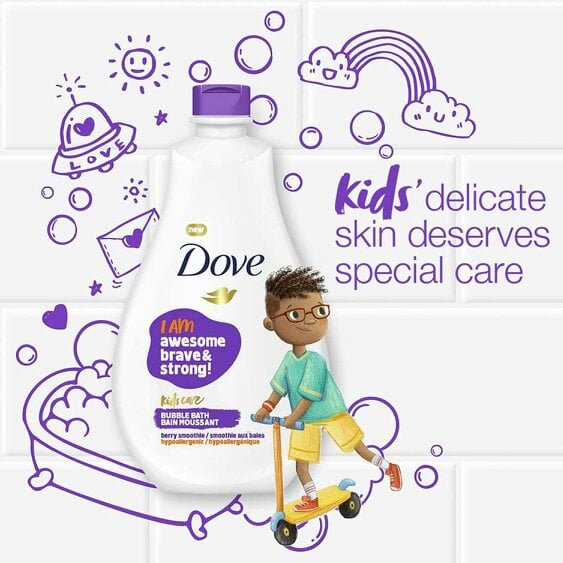 Dove Kids Care Bubble Bath Berry Smoothie Hypoallergenic Skin Care 591ml 3 Pack