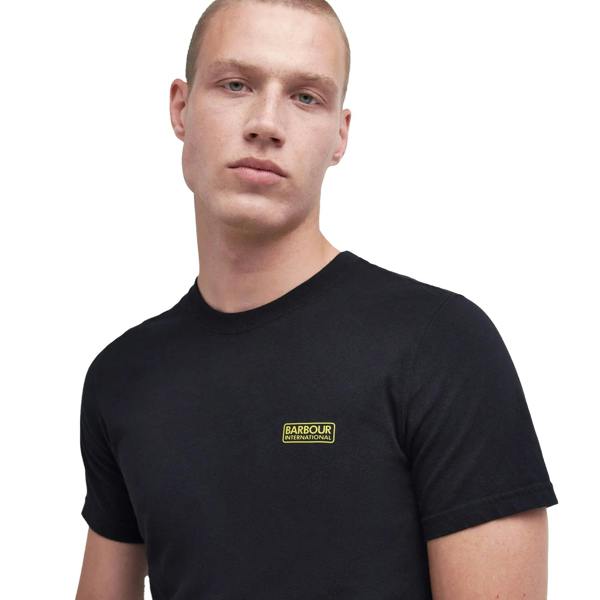 Barbour International Small Logo T-Shirt Black/Yellow