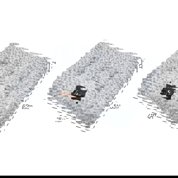 SKYLOS Plush Dog Bed Soft Rose Velvet Non-Slip Pet Crate Keneel Mattress Mat L