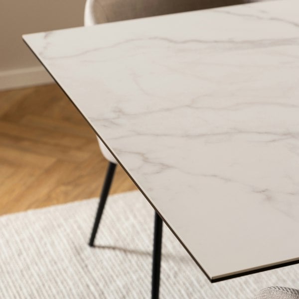 Furniture To Go Heaven Extendable Dining Table with Ceramic White Top 200cm