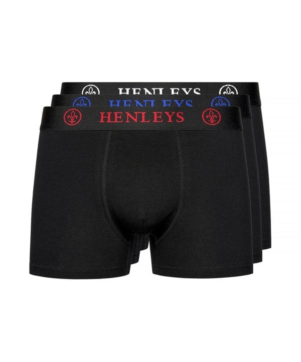 Henleys Trilock Boxers 3pk Black