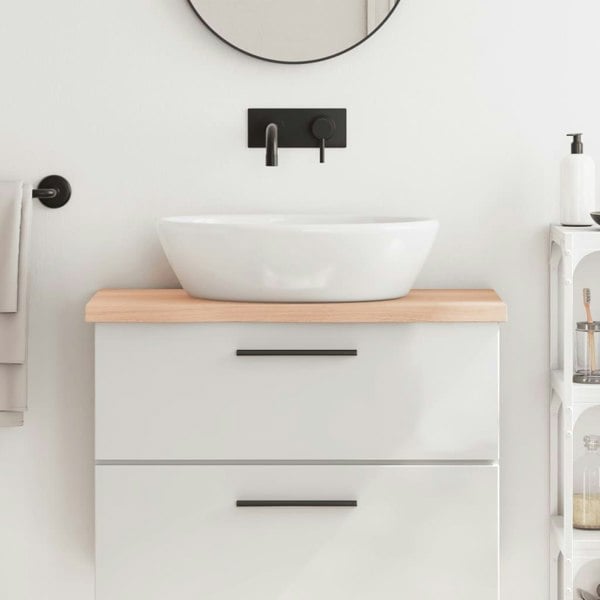 Berkfield Bathroom Countertop 80x40x4 cm Untreated Solid Wood
