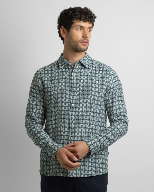 Steel & Jelly Poynton - Abstract Check Long Sleeve Shirt