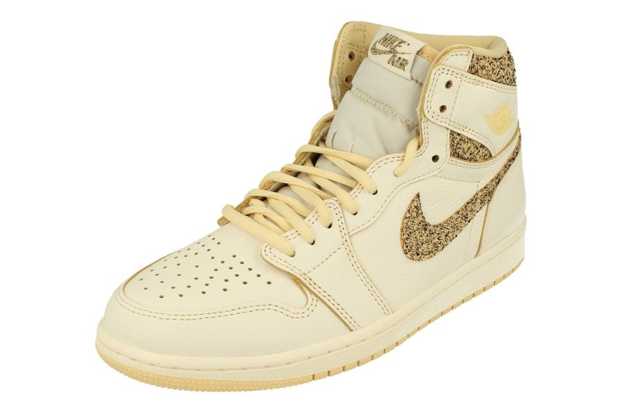 Nike Air Jordan 1 Retro Hi Og Craft Mens Basketball Trainers Fd8631  100 - Sail Pale Vanilla Black 100 - Photo 0