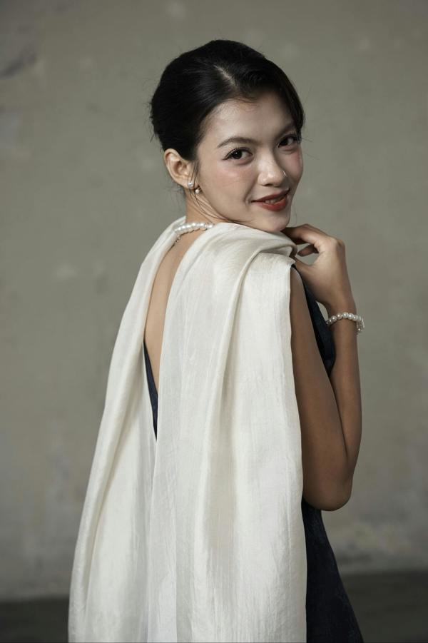 Oyster Silk Scarf – Hand-Dyed Mulberry Silk, Wedding & Bridal Wrap
