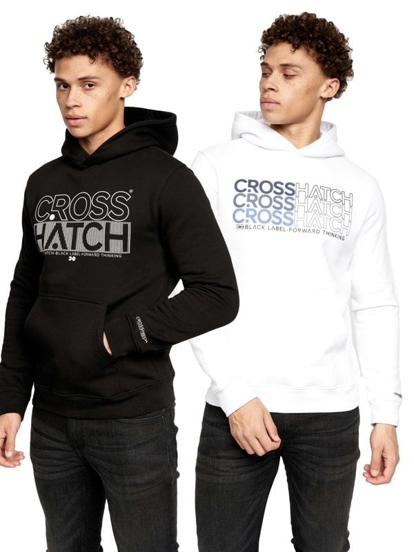 Crosshatch Englow Hoodie 2pk Black/White