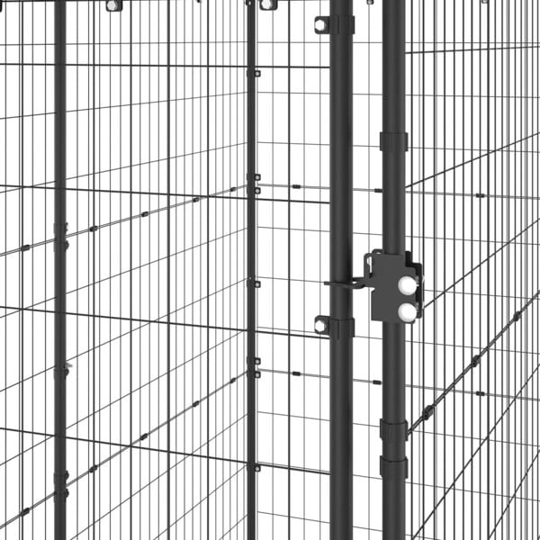 Berkfield Outdoor Dog Kennel Steel with Roof 110x220x180 cm