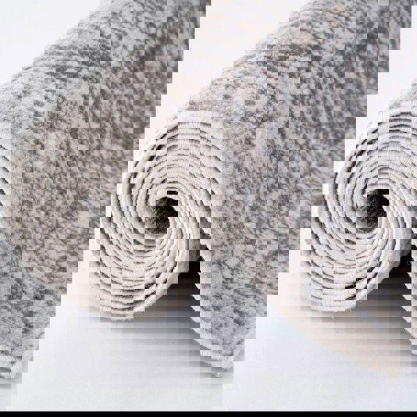 Grey Oriental Design Living Room Rug