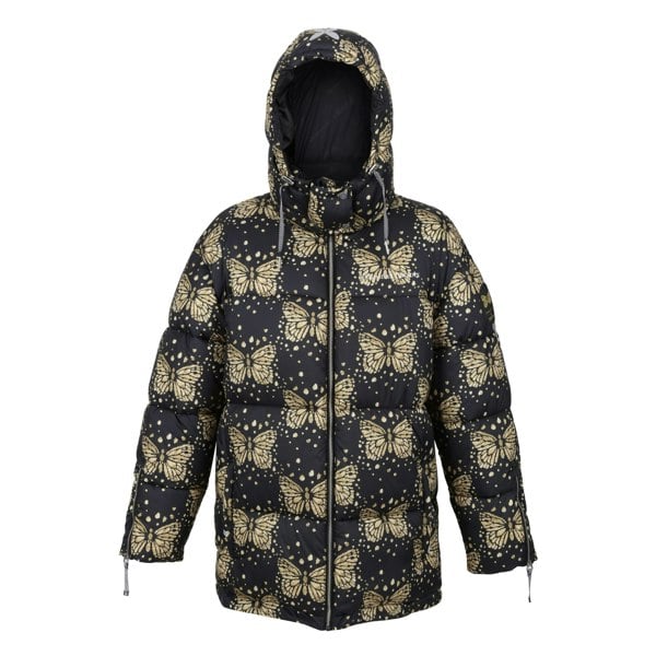 Regatta Womens/Ladies Christian Lacroix Gallican Messangers Print Baffled Padded Jacket - Black/Gold