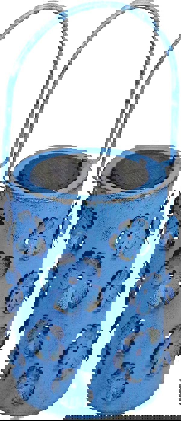 St Helens Luxform Lighting Solar LED Daisy Flower Lantern BLUE