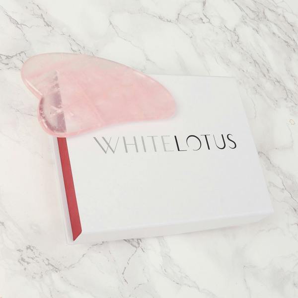 White Lotus Beauty Genuine Crystal Gua Sha Chemical Free Rose Quartz