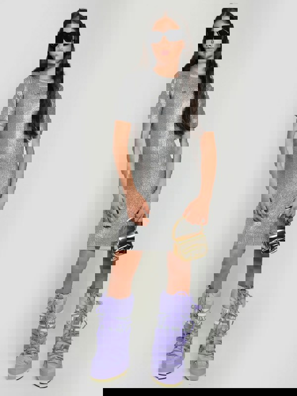 Diesel Girls Knitted Dress in Silver