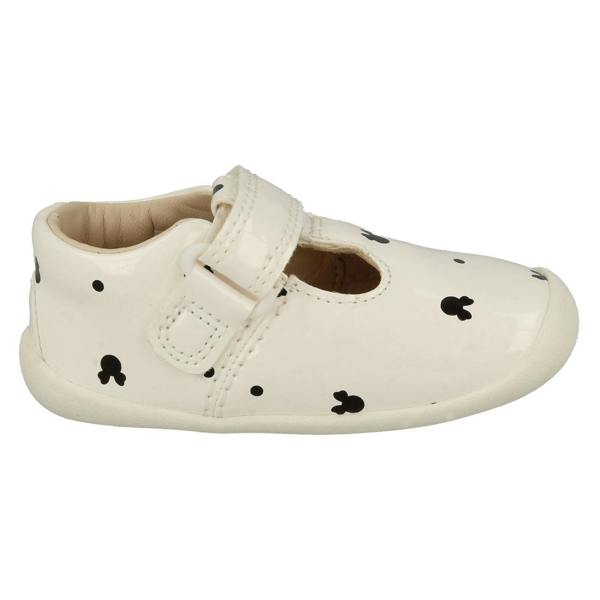Clarks Girls Clarks Disney Detailed T-Bar Shoes Roamer Polka