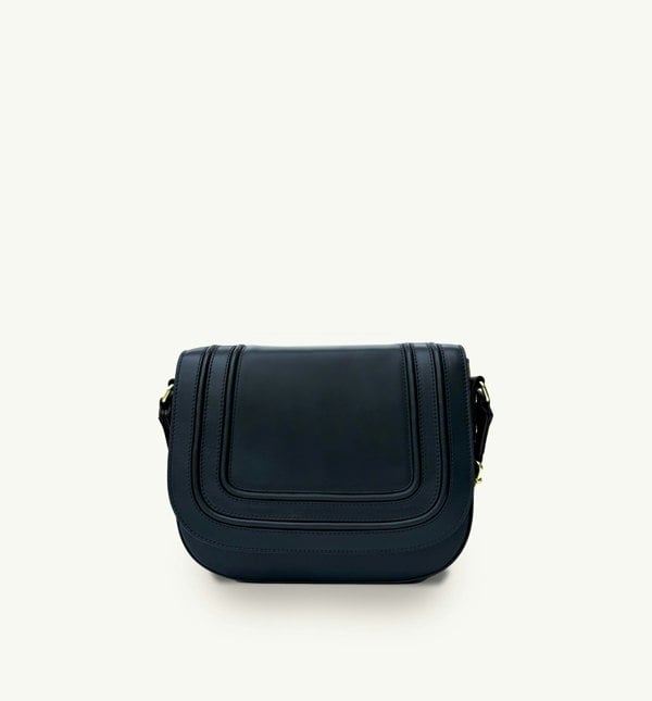 Apatchy London The Mimi Maxi Navy Leather Bag