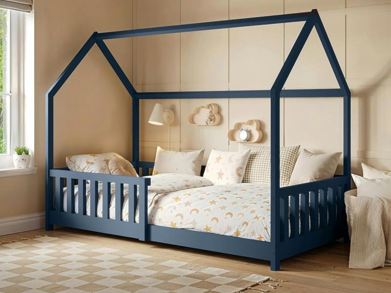 Flair Explorer Single Play House Floor Bed with Rails Wooden