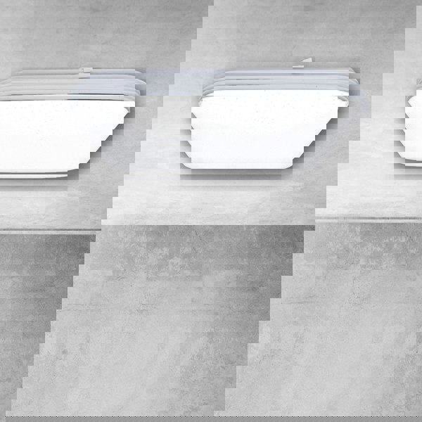 Milagro Palermo 33CM Modern White LED Ceiling Lamp 40W(150W) Included Remote With Adjustable Brightness And Colour Temperaturee