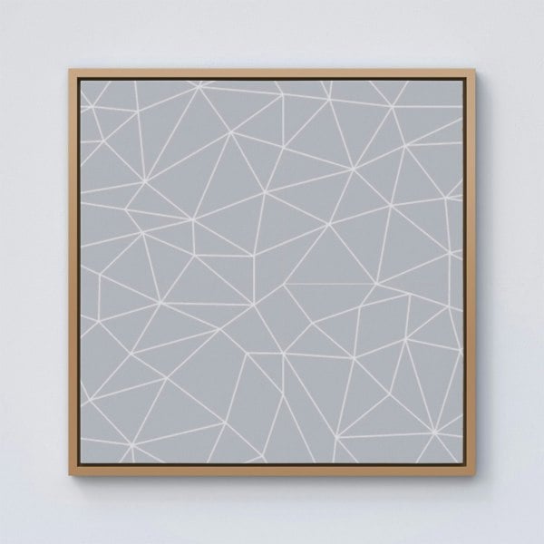 Warren Reed Geometric Triangle Pattern Framed Canvas