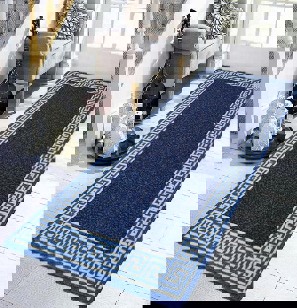 Greekey Gel Mat - Blue Cream