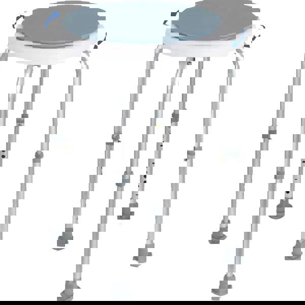 Gr8 Home Rotating Round Bathroom Shower Stool Swivel Chair Adjustable Non Slip Bath Seat