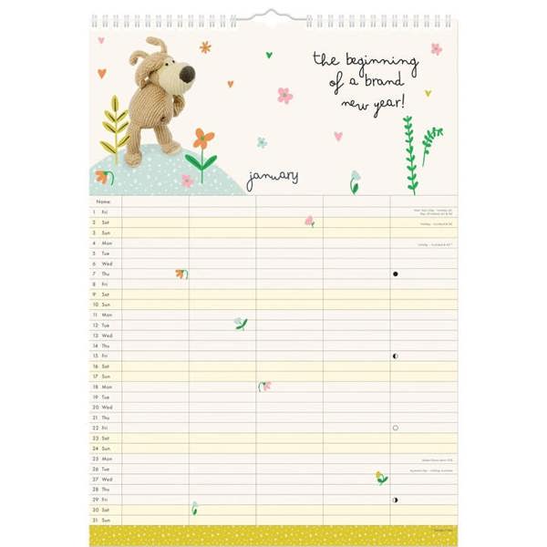 Boofle A3 Family Organiser 2027, Family Planners, Month To View, Family, Gift