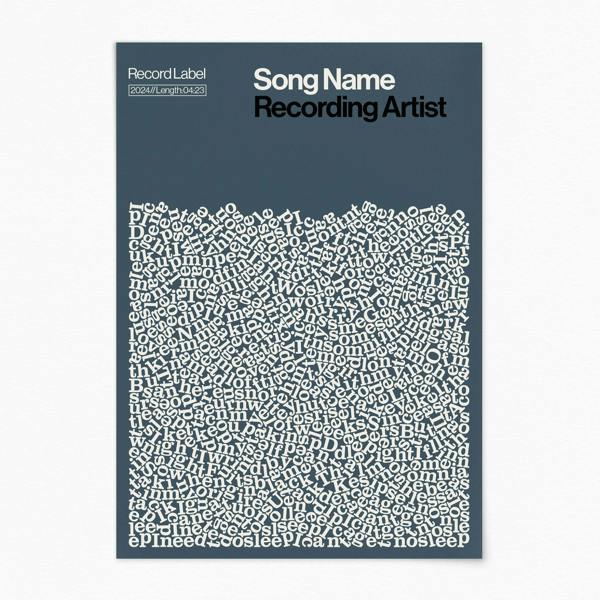 Reign&Hail Custom Song Lyric Print