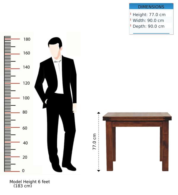 Artisan Furniture Solid Wood Chestnut Butterfly Dining Table