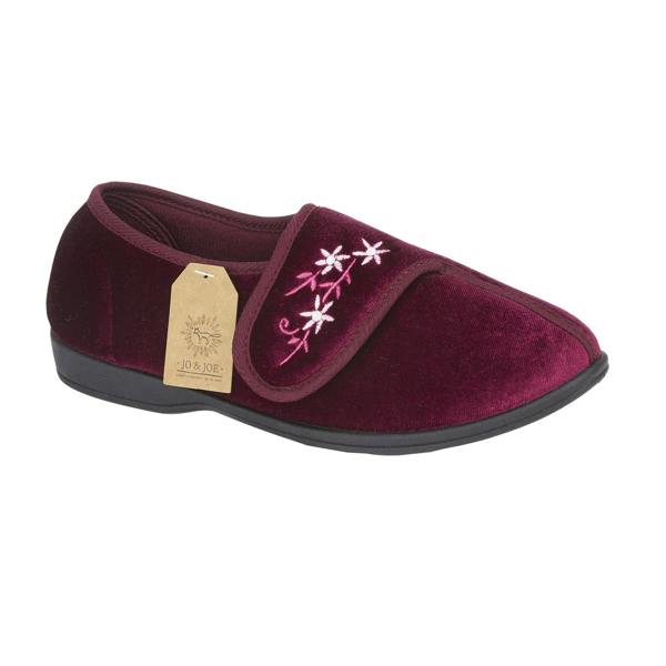 Jo & Joe VERONICA Touch Fasten Slippers   in  Red