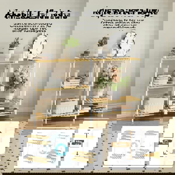 Levede Bamboo Storage Shelf 3-Tier  Organiser Shelving Unit Stand Shoe Rack