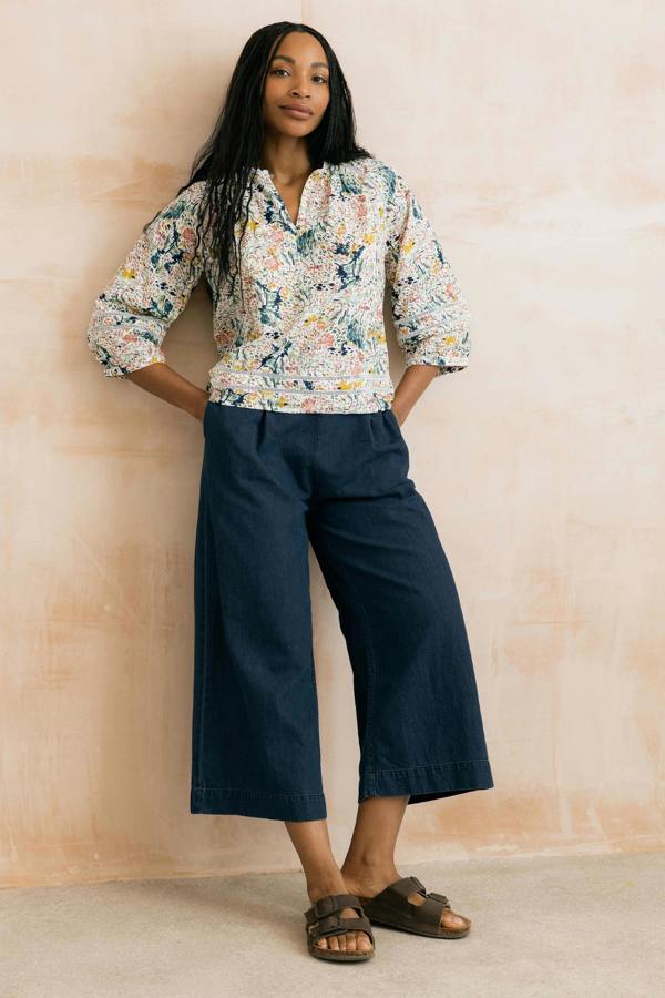 Lily & Me Zoe Organic Cotton Ditsy Print Blouse