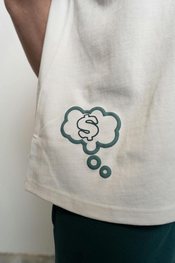 Fresh Couture Rise T-Shirt - Ecru / Green