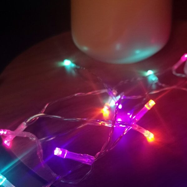 Samuel Alexander 50 LED 5m Premier Christmas Indoor Outdoor Multi Function Battery Operated String Lights with Timer in Rainbow