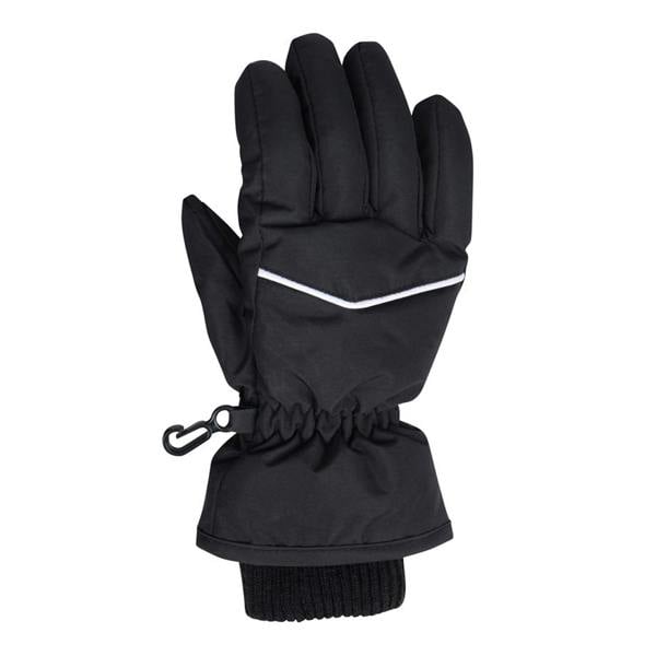 Mountain Warehouse Childrens/Kids Faux Fur Lined Isotherm Snow Gloves - Black - 