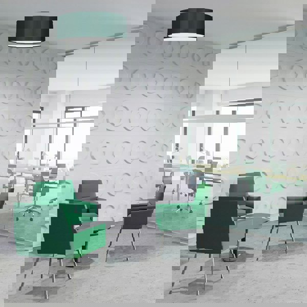 Milagro Verde Hand Made Scandi Style Ceiling Lamp In A Rich Green Finish Holds 3xE27 LED Bulbs