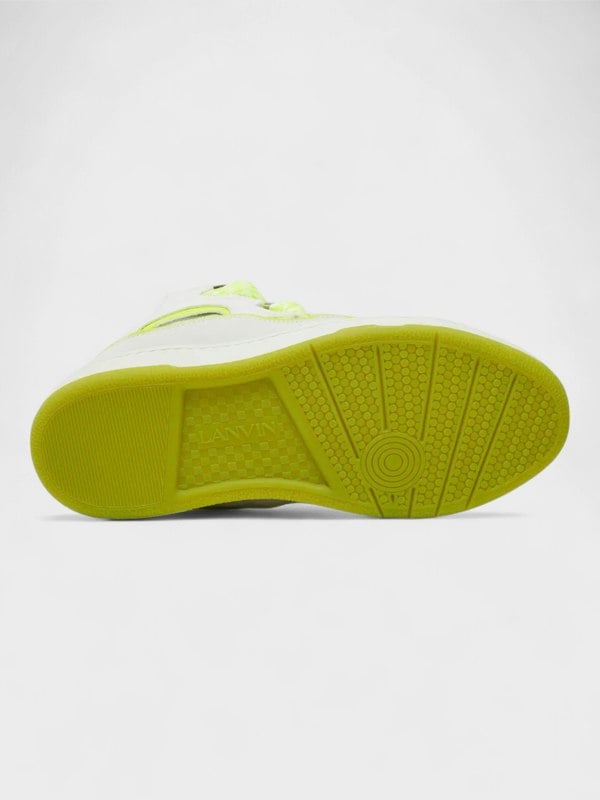Lanvin Curb Sneakers White Fluo Yellow
