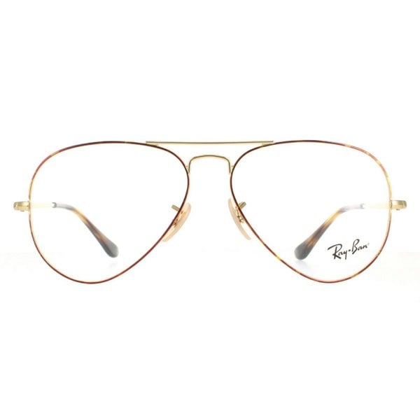 Ray-Ban Glasses Frames 6489 Aviator 2945 Gold Top on Havana 58mm Mens