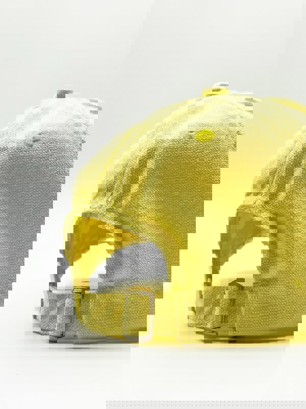 SVNX SHAY Cotton baseball cap with 'ying yang' embroidery in lemon yellow