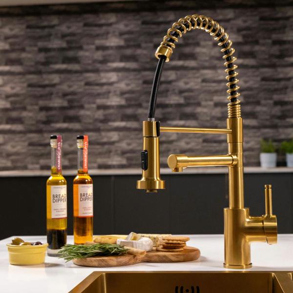 Flode böjig | Multiuse Style 3 in 1 Instant Boiling Tap with Flexi Spray | Brushed Gold Finish