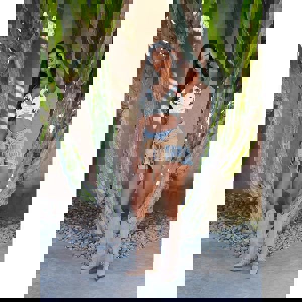 Pink Vanilla Floral Crochet Bralette