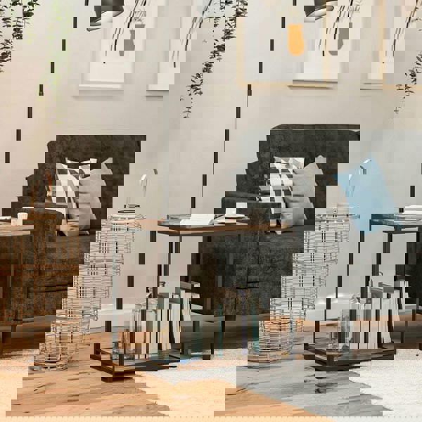 Dorel Home Quincy End Table Weathered Oak